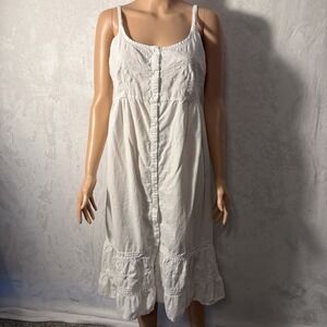 The 1 for U Midi White Cotton Nightgown Embroidery Cottagecore Victorian Medium